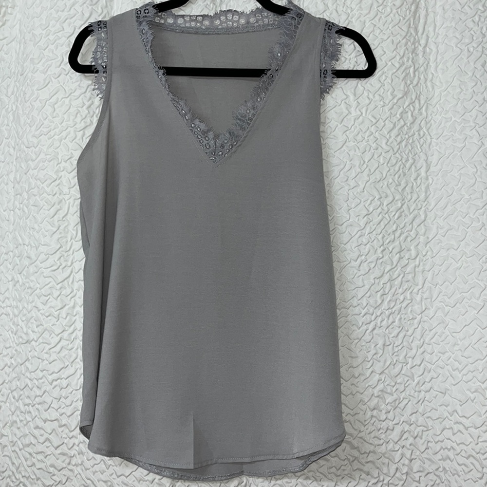 Grey Lace Blouse